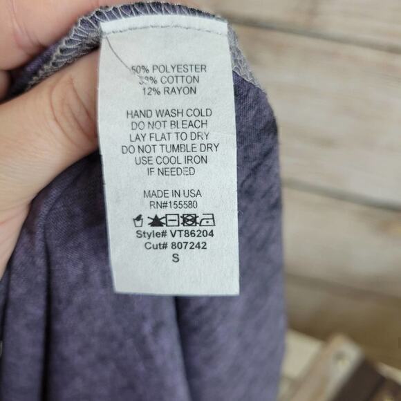 NWT Free People Split Sides Raglan Tee Purple Small - Picture 8 of 8